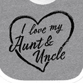 thumbnail image 4 of Inktastic I Love My Aunt and Uncle in Black Chalk Heart Boys or Girls Baby Bib, 4 of 4