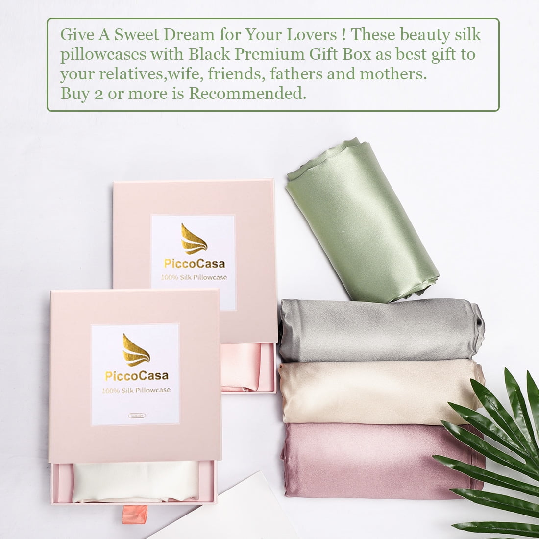 Unique Bargains 2-Pack 22 Momme Mulberry Silk Pillowcases, King, Pink