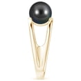 thumbnail image 3 of ANGARA Solitaire Tahitian Cultured Pearl Double Shank Ring in 14K Yellow Gold for Women | June Birthstone, Birthday, Anniversary, Jewelry Gift for Women | Pearl Ring, 3 of 9