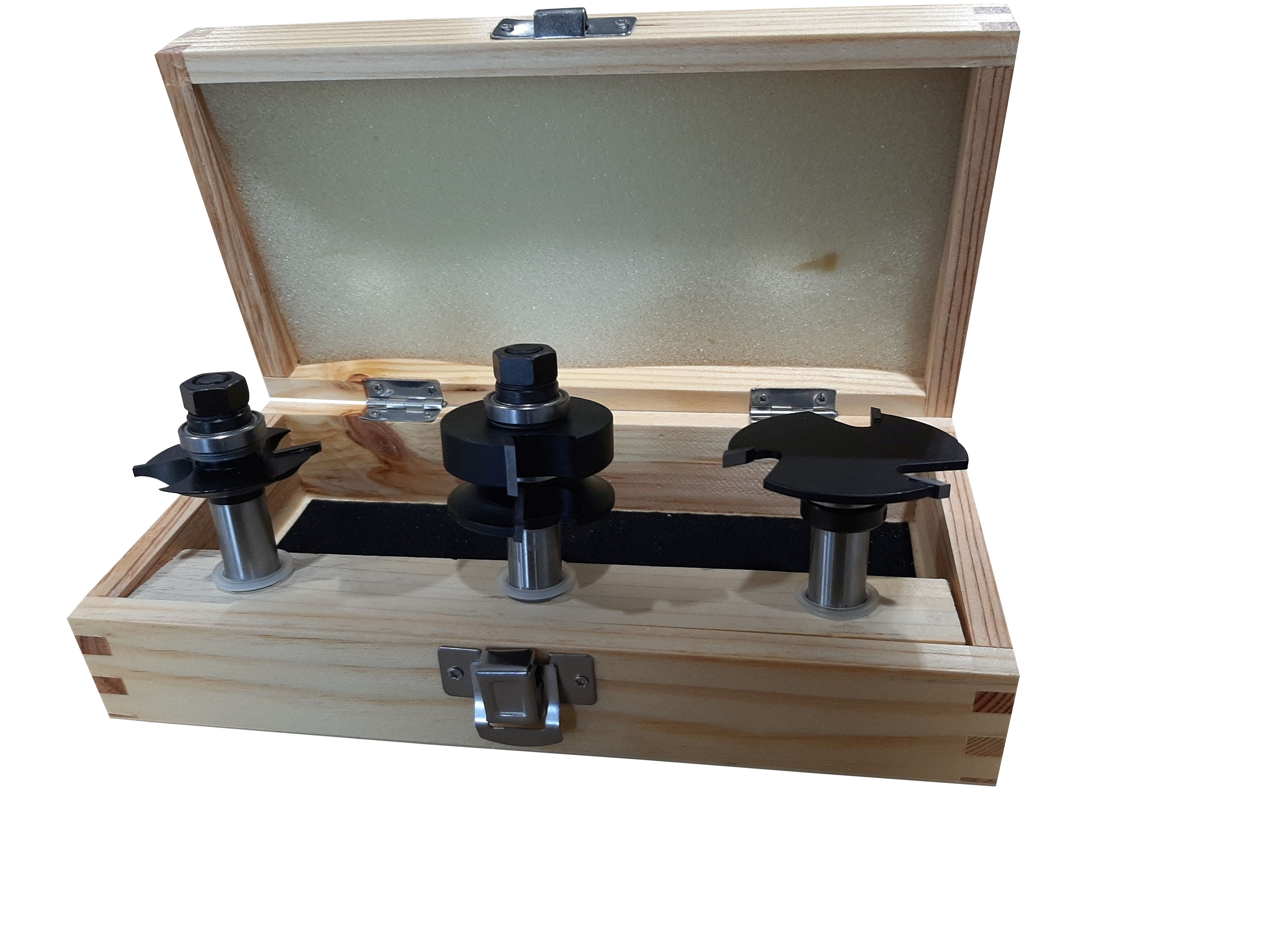 3 piece Glass Panel Door Woodworking Ogee Router bit Set fine grain carbide