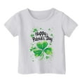 thumbnail image 4 of FhsagQ T-Shirt Décontracté d'Été pour Filles, Col Rond, Manches Courtes, Taille 6, Blanc, 6-7 Ans, 4 of 4