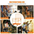 thumbnail image 6 of Luku 45" x 43" forklift Safety Cage, Max. 2200 LBS Heavy Duty Steel forklift Man Basket, Foldable forklift Work Platform with Guardrails, Safety Harness, Wheels, Perfect for Aerial Work, 6 of 6