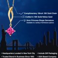 thumbnail image 2 of Gem Stone King 10K Yellow Gold Pink Mystic Topaz Pendant Necklace for Women | 0.80 Cttw | Gemstone November Birthstone | Princess 5MM | With 18 inch Chain, 2 of 6