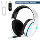 thumbnail image 1 of Ecomoment Audífonos Inalámbricos para Juegos para PS5, PC, Switch, Mac con Bluetooth 5.3, Audífonos para Juegos USB de 2.4GHz con Micrófono, Modo con Cable de 3.5mm para Xbox Series, Blanco, 1 of 8