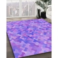 thumbnail image 3 of Ahgly Company Machine Washable Indoor Square Transitional Heliotrope Purple Area Rugs, 5' Square, 3 of 7