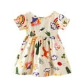thumbnail image 1 of Robe Décontractée à Imprimé pour Filles, Robe d'Été Sans Manches pour Enfants en Tissu Doux et Respirant, Col Rond Style à Enfiler pour le Quotidien, le Jeu et les Fêtes, 1 of 3