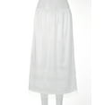 thumbnail image 4 of Zaldita Womens Long Satin Half Slip Elastic Waist Lace Trim Underskirt Petticoat for Under Dresses White 3XL, 4 of 7