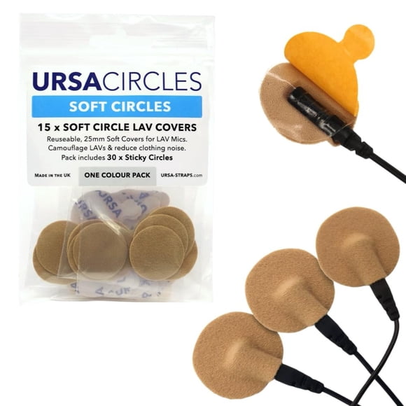 Fundas blandas URSA Soft Circles para micrófonos Lavalier (15 x + 30 veces)