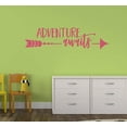 thumbnail image 3 of Adventure Awaits with Arrow Vinyl Lettering Art Wall Sticker Home Décor 36x10-Inch Lipstick, 3 of 6