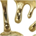 thumbnail image 5 of DecMode 13", 11"H Round Drip Gold Aluminum Metal Decorative Bowl with Open Frame Design, Set of 2, 5 of 12