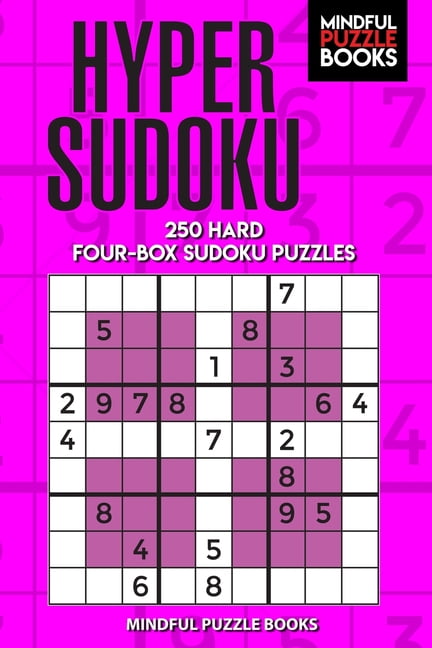 Windoku Hyper Sudoku 250 Hard Four Box Sudoku Puzzles Series 12 