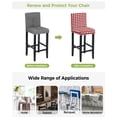 thumbnail image 3 of Farmhouse Buffalo Plaid Bar Stool Covers Set of 2, Red White Checkered Stretch Washable Bar Chair Covers with Backs, Removable Pub Counter Height Chair Cover for Kitchen Dining Room Cafe, 3 of 7