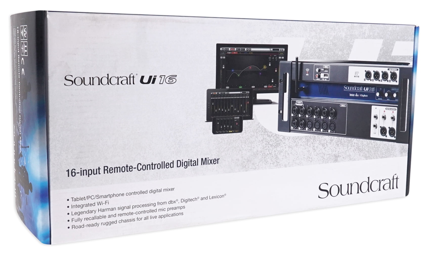 Soundcraft Ui16 16 Input Digital Wifi Mixer+App Control+Recording+Headphones+Mic