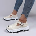 thumbnail image 5 of Fesfesfes Flat Shoes for Women Round Toe Fashion All-match Shoes Platform Synthetic Buckle Casual Shoes Height Increasing Shoes 39(7), 5 of 9