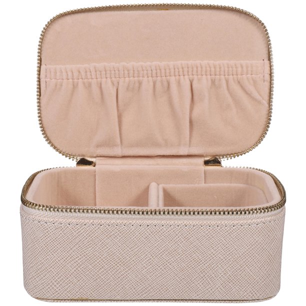 Raindrops Estuche De Almacenamiento Para Joyería Multifuncional En PU Beige Para Viaje Y Uso Diario