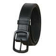 thumbnail image 2 of rygai Men Belt Multi Holes Faux Leather Adjustable Clothes Accessory Solid Color Match Clothing Smooth Surface Simple Style Men Waist Belt for Daily Wear,Black, 2 of 7