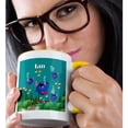 thumbnail image 2 of 3drose, This Vibrant Artwork of Fish under the Sea Is Personalized with the Name Ian, 11oz Two-tone Yellow Mug, 2 of 6