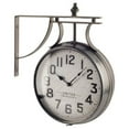 thumbnail image 3 of Mercana Lindsay 19" Round Large Silver Industrial Metal Wall Clock, 3 of 4