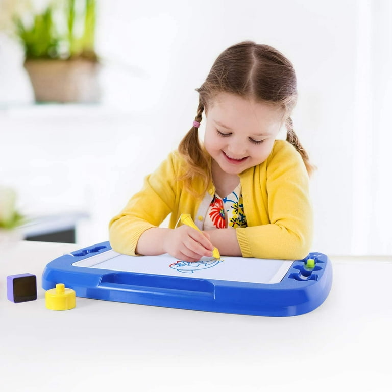 Cuoff Toy Kid Color Magnetic Writing Painting Drawing Board Toy Preschool Tool, Size: One size, Blue