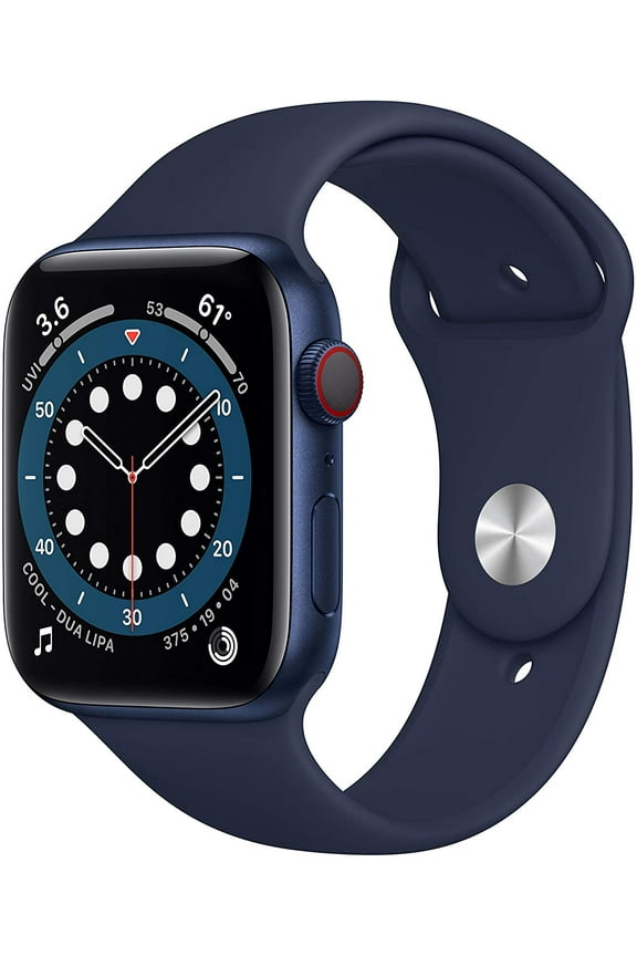 Restored Apple Watch Series 6 (GPS + Cellular) 44mm Aluminum Case, Blue (Refurbished)
