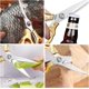 thumbnail image 3 of Tijeras de cocina, resistentes, afiladas, aptas para lavavajillas, accesorios de cocina dorados, tijeras de cocina para cocina, carne, pollo, pescado, aves de corral, pan de hierbas (dorado), 3 of 3