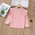 thumbnail image 5 of Ketyyh-chn99 Long Sleeve Big Girls Shirts Toddler Girls Ribbed Ruffle Tops Stylish Long Sleeve Shirts For Kid Size for 130,Pink, 5 of 9
