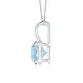 thumbnail image 2 of ANGARA Natural V-Bale Round 1.12 ct Aquamarine Solitaire Pendant in 14K White Gold for Women (Size-7mm) | March Birthstone, Birthday, Anniversary, Jewelry Gift for Women | Natural Aquamarine Necklace, 2 of 5