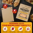 thumbnail image 3 of Parchment Paper Sheets for Baking, 12x16 In 120 Pcs by | Precut Non-Stick & Unbleached - Will Not Curl or Burn, Non-Toxic Comes in Convenient Packaging, 3 of 4