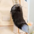thumbnail image 5 of Yibooy Huge Fluffy Faux Fur Fox Tail Keychain Fur Pendant for Women Girl(Silver Fox), 5 of 8