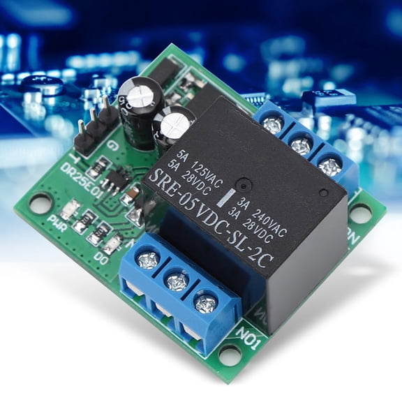 Relay Module DPDT Double-Pole Double-Throw Self-Locking DR25E01 For Intelligent Home System Machinery Processing Home Industry Control DC6-24V