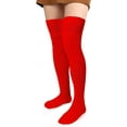 thumbnail image 3 of QIANJIA Women Thigh High Socks Extra Long Cotton Knit Warm Thick Tall Long Boot Stockings Leg Warmers, 3 of 6