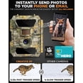 thumbnail image 2 of CREATIVE XP Cellular Trail Cameras WiFi 12MP 1080P Outdoor Game Camera with No-Glow Night Vision Motion Activated IP54 Waterproof for Wildlife Hunting or Property Security, 32G SD Memory Card, 2 of 7