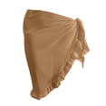 thumbnail image 2 of TinyBloomm Summer Chiffon Skirt Casual Beach Cover Up Skirt Lightweight Flowy High Waist A Line Skirt With Side Slits For Plaid Skirt for Girls, Size One Size, 2 of 3