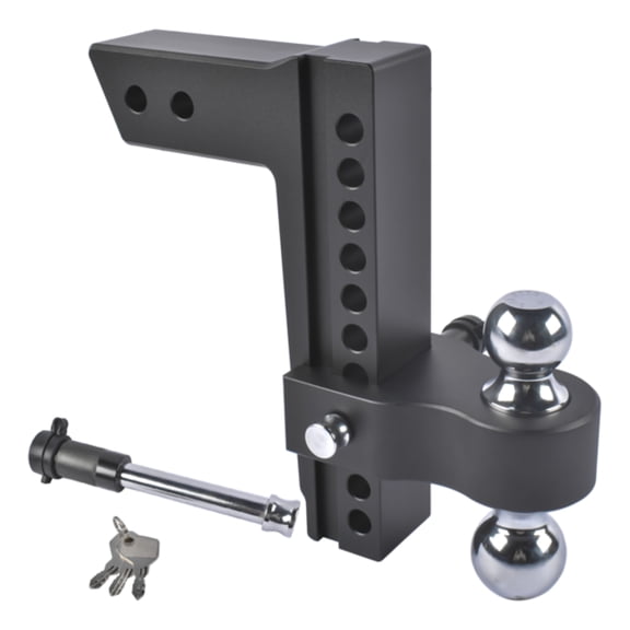 Adjustable Trailer Hitch Ball Mount, 10-Inch Drop/Rise, 2.5 Inch Receiver, 18,500 Lbs Tow Capacity