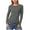 Grey, variant on Women's Long Sleeve Tops Crew Neck Fitted Basic Tee Cozy (Blue, M)