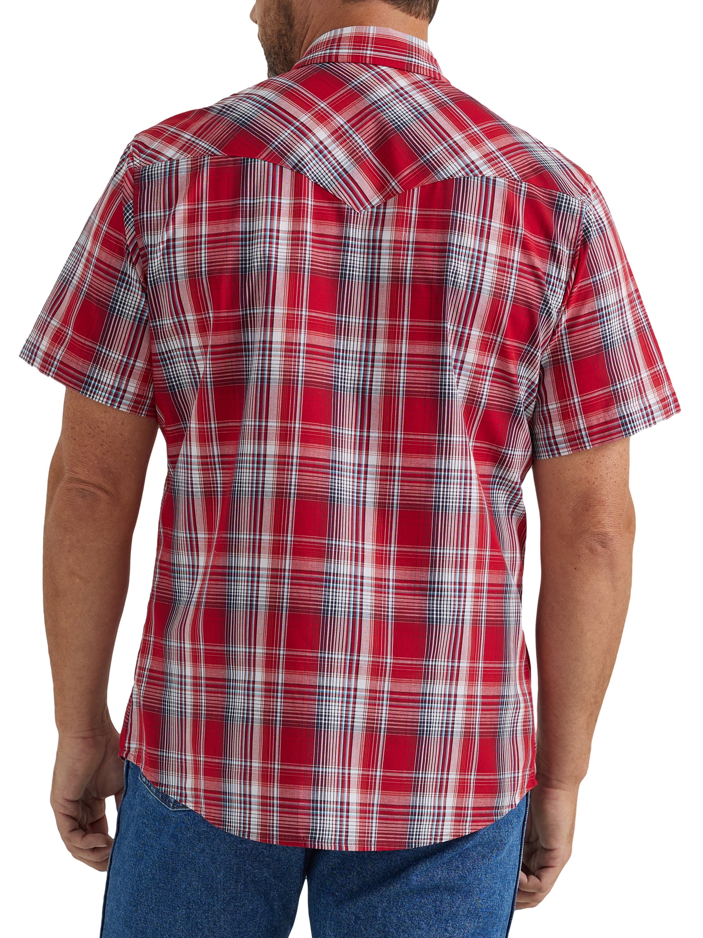 Wrangler® Men's Regular Fit Short Sleeve Western Shirt, Sizes S-5XL