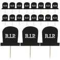 thumbnail image 2 of 20pcs Halloween Ghost Cemetery RIP Palillo de dientes Decoración de la torta Toppers de la torta para la fiesta, 2 of 6