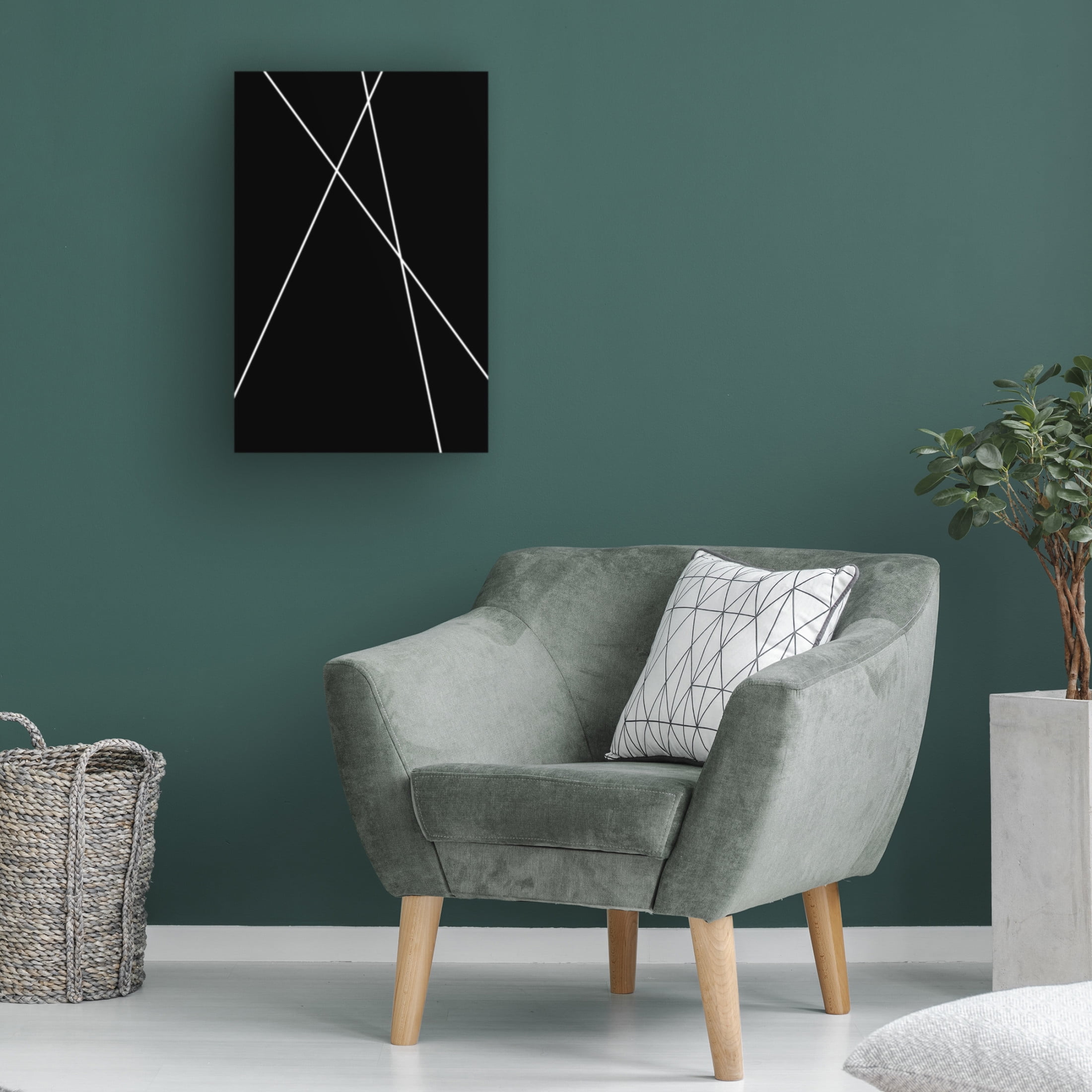 Trademark Fine Art Oju Design  Blackline4f Canvas Wall Art