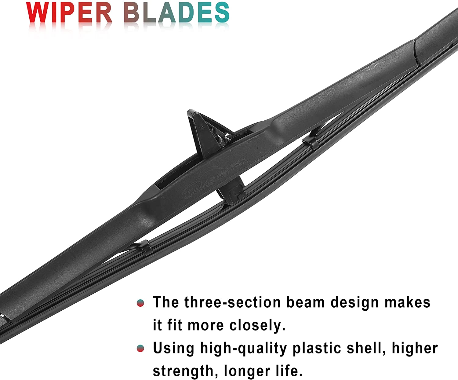 RONSHIN Windshield Wiper Blade, Wiper Blade with High Quality Rubber, Four Seasons Automatic Replacement Windshield Wipers 26"+19" 2 Pack - image 3 of 7