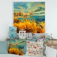 thumbnail image 2 of Designart 'Sunset Over Vibrant Lake' Nautical & Coastal Framed Canvas Wall Art Print, 2 of 5