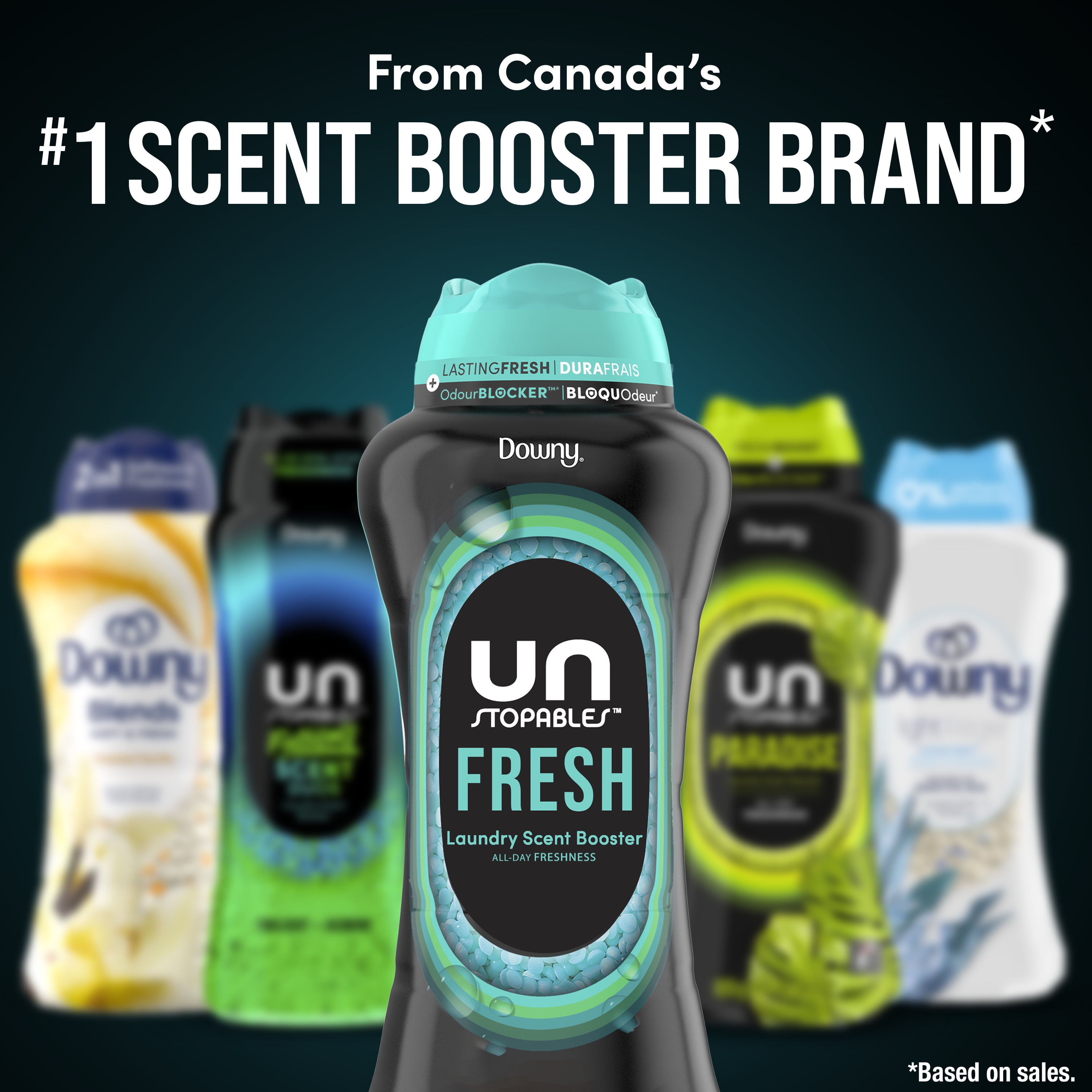 Downy Unstopables In-Wash Laundry Scent Booster Beads, Fresh, 379g, 379G