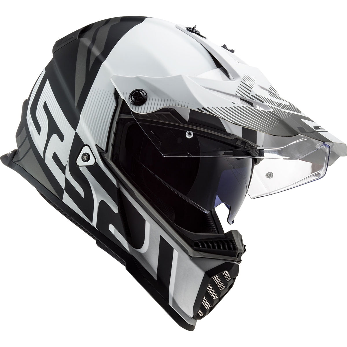 LS2 Blaze Sprint Dual Sport Helmet Gloss Black/White MD - Walmart.com
