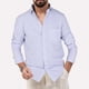 thumbnail image 2 of Camisa de vestir para hombre Cagnkofi, camisa informal a rayas, corte regular, informal, manga larga, rayas, elástica, lisa, 2 of 4