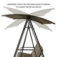 thumbnail image 3 of Kozyard Doris 2-Person Steel Outdoor Patio Swing with Adjustable Canopy, Breathable Textilence Seat, Taupe, 3 of 6