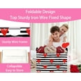thumbnail image 5 of BOOHIT Valentines Day Basket Empty Heart Gifts Basket Kid Storage Bins Decor(Black Dash Red Love), 5 of 7