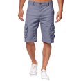 thumbnail image 2 of Men's Retro Washed 6-Inch Work Shorts, Straight-Leg Multi-Pocket Cotton Cargo Shorts with Vintage Distressed Finish ,Light Gray 2XL, 2 of 5