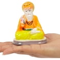thumbnail image 5 of IBA Indianbeautifulart Hindu God Resin Guru Nanak Dev Ji Idol Modern Artwork Showpiece For Worship Purpose Sikh God Car Dashboard Figurine-WH, 5 of 8