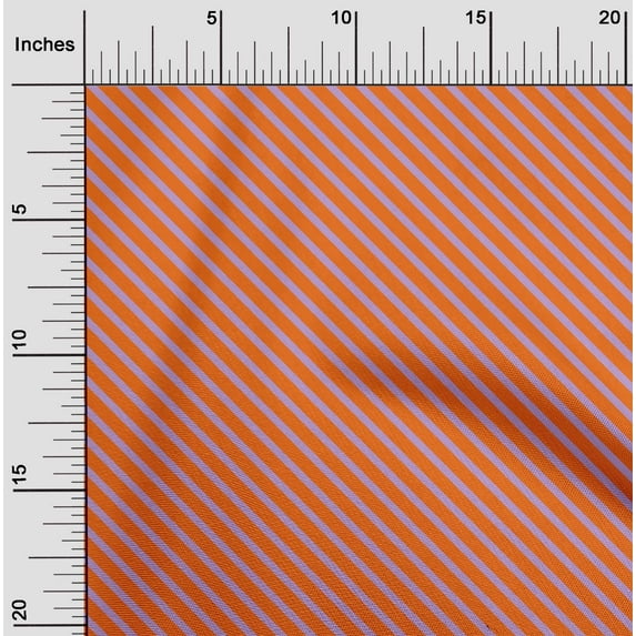 oneOone Rayon Pastel Purple Fabric Stripes Dress Material Fabric Print Fabric By The Yard 56 Inch Wide