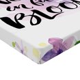 thumbnail image 2 of Ambesonne Lifestyle Fitted Sheet, Floral Violets Bloom, Twin Size, Purple and Yellow, 2 of 3