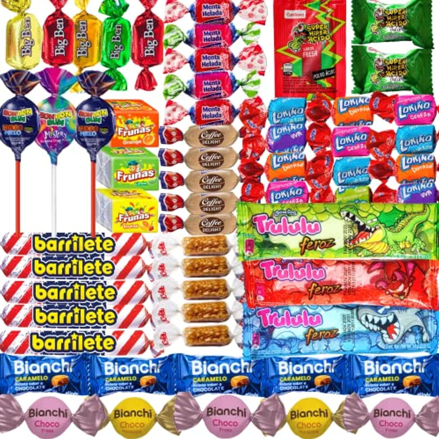 Colombian Candy Assorment Bag Of 60 Coffee Delight Barriletes